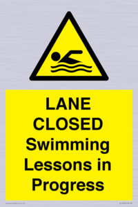 LANE CLOSED Swimming Lessons in Progress